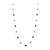 Tresor Collection - Organic Black and White Diamonds Slice Necklace In 18K White Gold