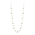 Organic White & Black Diamond Slice Long Necklace in 18k Yellow Gold