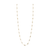 Organic White Diamond Slice Long Necklace in 18k Yellow Gold