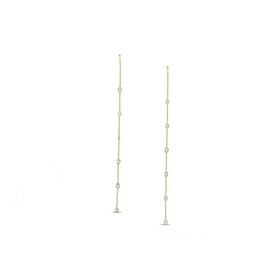 Diamond by the yard Earrings In 18K Yellow Gold