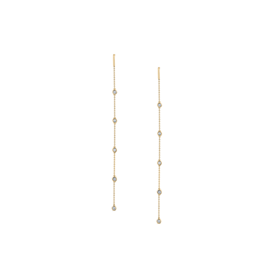 Diamond by the yard Earrings In 18K Yellow Gold