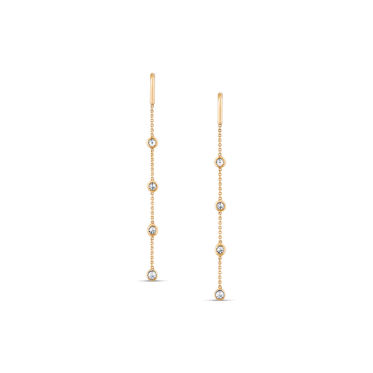 Diamond by the yard Earrings In 18K Yellow Gold