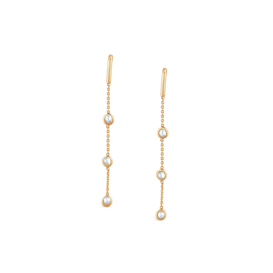 Diamond Earrings In 18K Yellow Gold