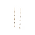 Organic Black & White Diamond Slice Earrings In 18K Rose Gold