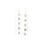 Organic Black & White Diamond Slice Earrings In 18K Rose Gold