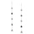 Organic Black & White Diamond Slice Earrings In 18K White Gold