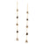 Organic Black & White Diamond Slice Earrings In 18K Yellow Gold