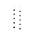 Organic Black Diamond Slice Earrings In 18K Yellow Gold