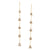 Organic Diamond Slice Earrings In 18K Rose Gold