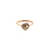 Organic Diamond Slice with Pave Diamond Ring in 18k Rose Gold