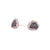 Tresor Collection - Organic Diamond Slice with Diamond Pave Stud Earrings In 18K Black Diamond