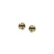 Organic Diamond Slice with Diamond Pave Stud Earrings In 18K Yellow Gold