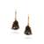 Organic Black Diamond with Diamond Pave Accent Earrings In 18K Yellow Gold