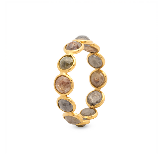 Tresor Collection - Organic Diamond Stacking Ring in 18k Yellow Gold