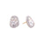 Tresor Collection - Rainbow Moonstone & Diamond Earring in 18k Organic Diamond