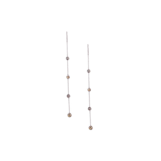 Tresor Collection - Diamond Earrings in 18k White Gold