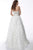 Jovani - 62382 Strapless Feathered Skirt A-line Dress In White