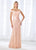Cameron Blake - 118670 Off-the-Shoulder Scalloped Lace Evening Gown In Pink
