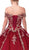 Dancing Queen - 1289 Lace Appliqued Quinceanera Dress In Red