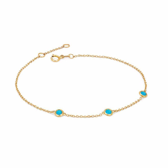 Logan Hollowell - 3 Turquoise Orbit Bezel Bracelet