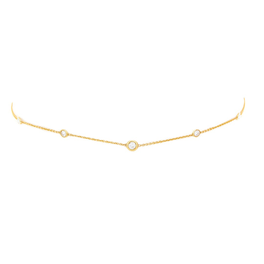 5 or 7 Diamond Orbit Bezel Choker