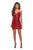 La Femme - 28229 Strapless Sweetheart Short Dress In Red