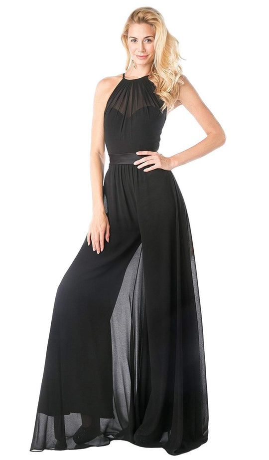 Cinderella Divine - Halter Neck Chiffon Jumpsuit
