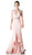 Cinderella Divine - Bead Accented Deep V-neck Trumpet Dress
