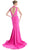 Cinderella Divine - Bead Accented Deep V-neck Trumpet Dress
