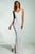 Tinaholy Couture - P1732 Scallop Sequin Sleeveless V Neck Mermaid Gown In White and Neutral