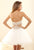 Terani Couture - P3003 Strapless Beaded Lace Cocktail Dress in Neutral and Gold