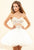 Terani Couture - P3003 Strapless Beaded Lace Cocktail Dress in Neutral and Gold
