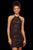 Sherri Hill - 52357 Glitter Fabric Halter Neck Short Fitted Dress In Red