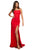Sherri Hill - 53156 Sleeveless Satin Mermaid Dress In Red
