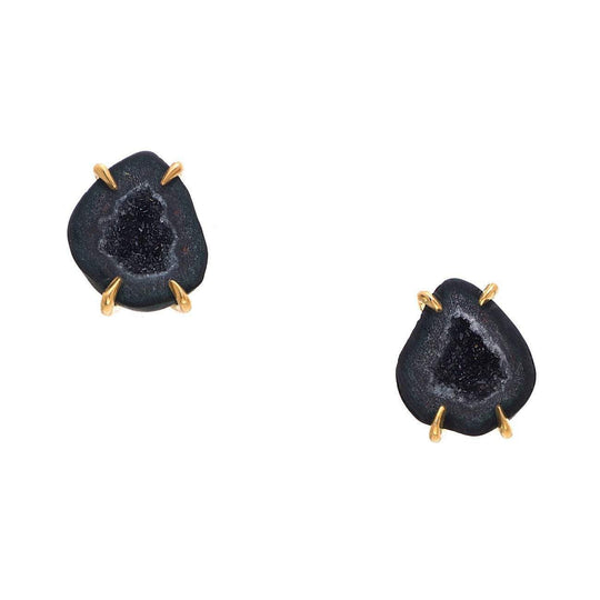 Heather Hawkins - Prong Drusy Geode Stud Earrings