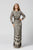Primavera Couture - 3369 Jewel Long Sleeves Evening Gown In Black and Neutral