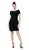 Betsey Johnson - FN04K39 Embellished Bateau Sheath Dress In Black