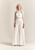 Park 108 - M210 Pearl Beaded and Lace Long Sleeve High Neck Jumpsuit In White