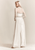 Park 108 - M210 Pearl Beaded and Lace Long Sleeve High Neck Jumpsuit In White