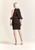 Park 108 - M221 Beaded Cocktail Dress with Draped Sleeves In Black