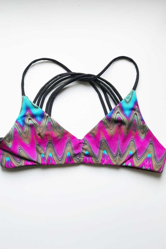 Samoa Top: Morocco Pink/Black