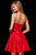 Sherri Hill - 52378 V Neck Mikado Short A-Line Cocktail Dress In Red