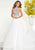 Panoply - 14873 Bejeweled High Jewel Chiffon A-Line Gown In White