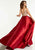 Panoply - 14875 Beaded Sweetheart Mikado Gown In Gold and Red
