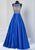 Panoply - 14880 Ombre Beaded Sleeveless Evening Gown In Blue and Multi-Color