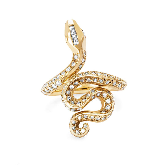 Logan Hollowell - NEW! 14k Full Pavé Kundalini Snake Ring
