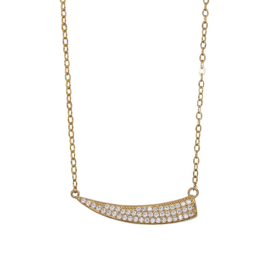 Pave Horn Necklace