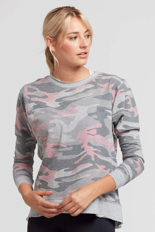 ChiChi Active - Pia Distressed Camo Sweatshirt