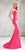 Angela and Alison - Exquisite High Neck Jersey Long Evening Gown 771098 in Pink