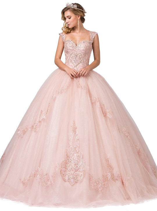 Dancing Queen - 1353 Embellished Sweetheart Ballgown In Pink
